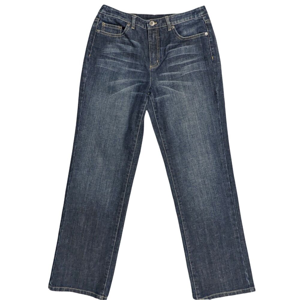 Talbots Straight‎ Leg Jeans Women Size 6 Petites Stretch Inseam 29" Mid-Rise